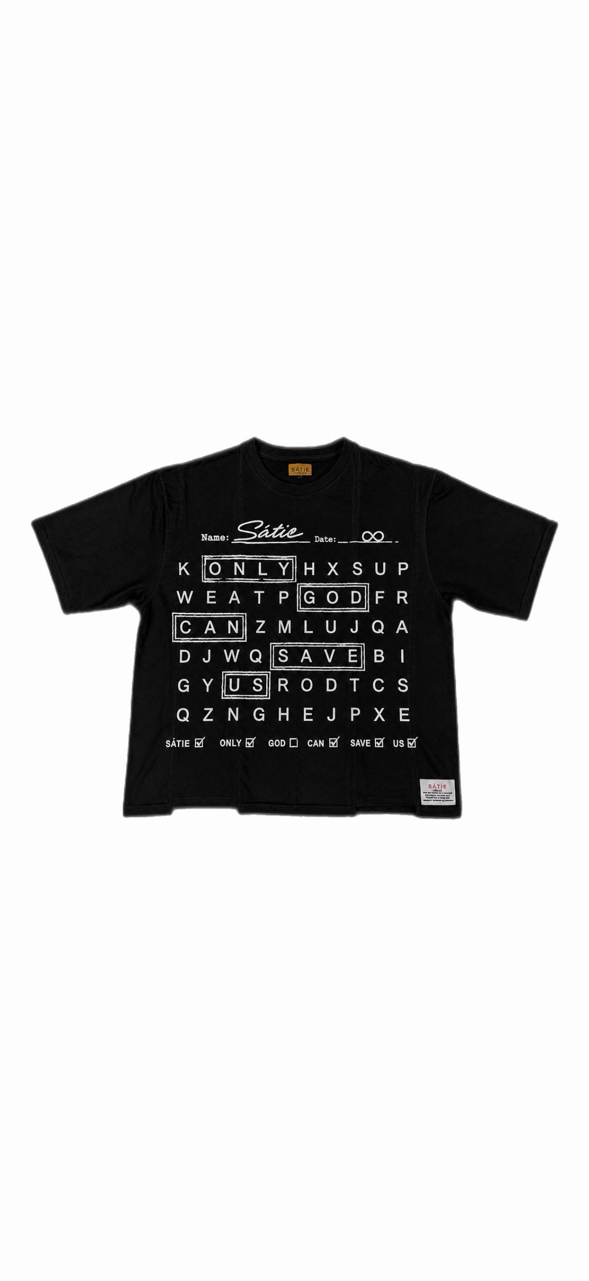 Black Only God Can Save Us Tee